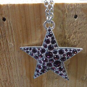 Ladies Pilgrim Purple Star Necklace